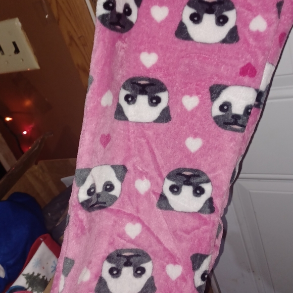 Pair of pug Pajama Bottoms with Pugs L - Picture 5 of 6